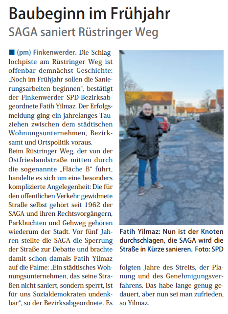 neuerruf de rüsterweg saniert
